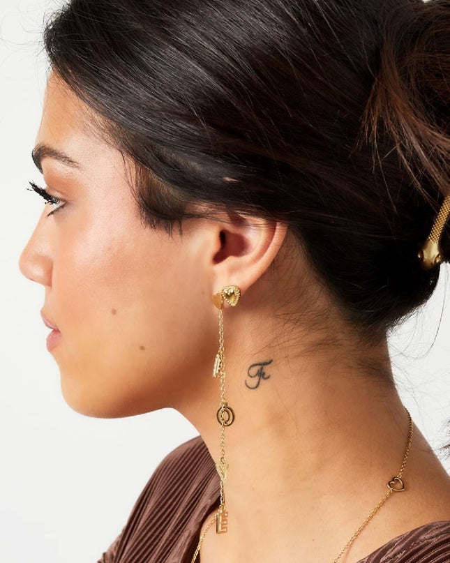 Oorknopjes love Zilver Stainless Steel