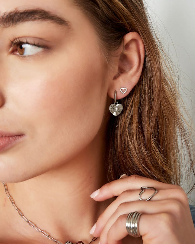 Oorbellensteker hartje - Goud kleur Koper