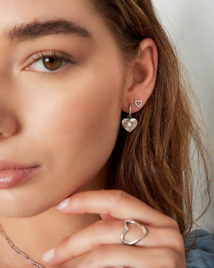 Oorbellensteker hartje - Goud kleur Koper