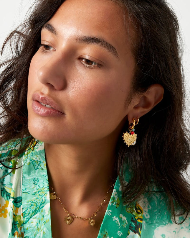 oorbellen hart met spikes