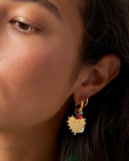 oorbellen hart met spikes