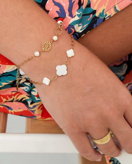 armband linked met parels