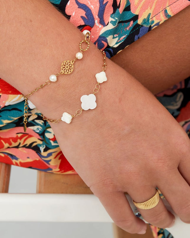 armband linked met parels