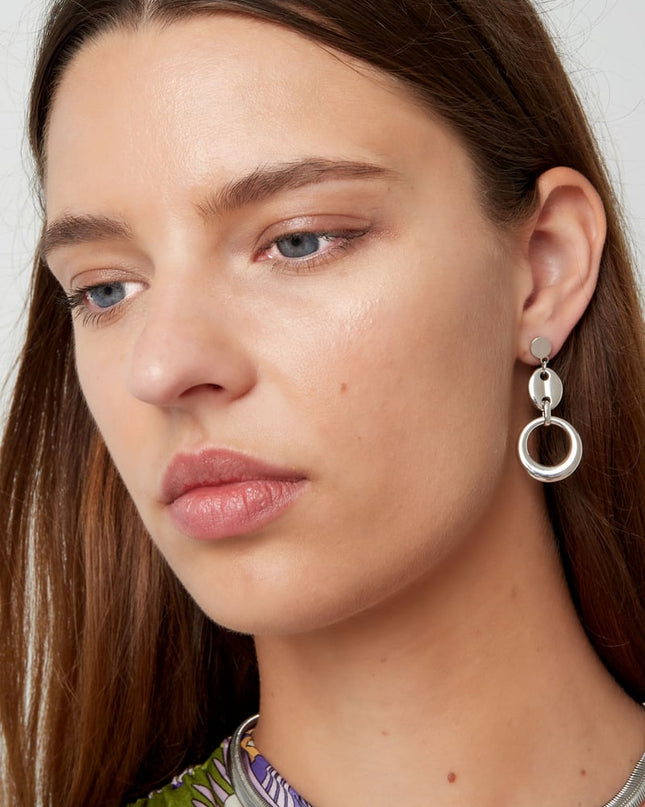 oorbellen schakel met knoopdetail