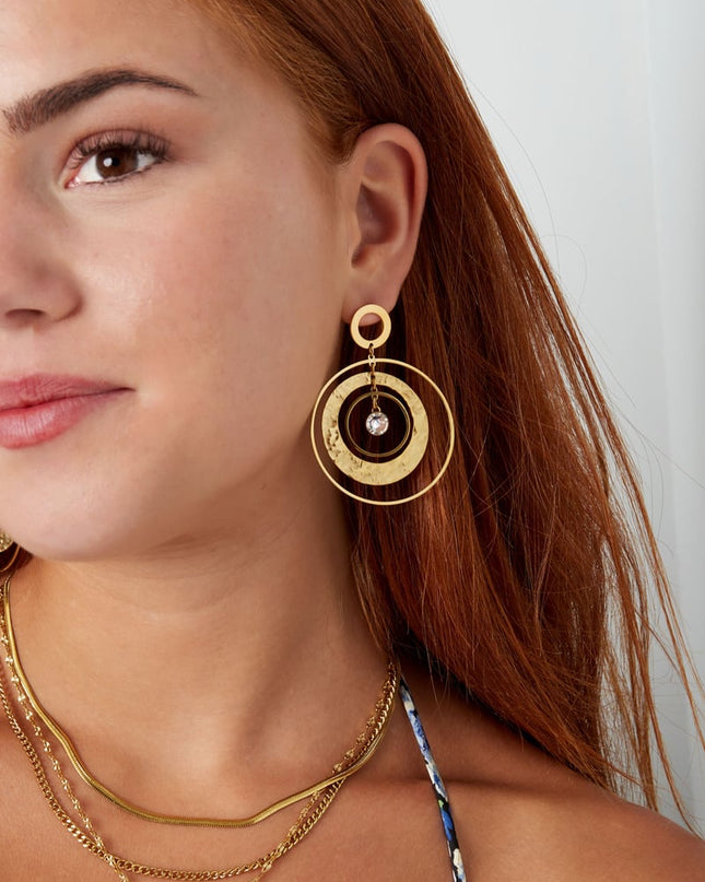 oorbellen dromenvanger met steen