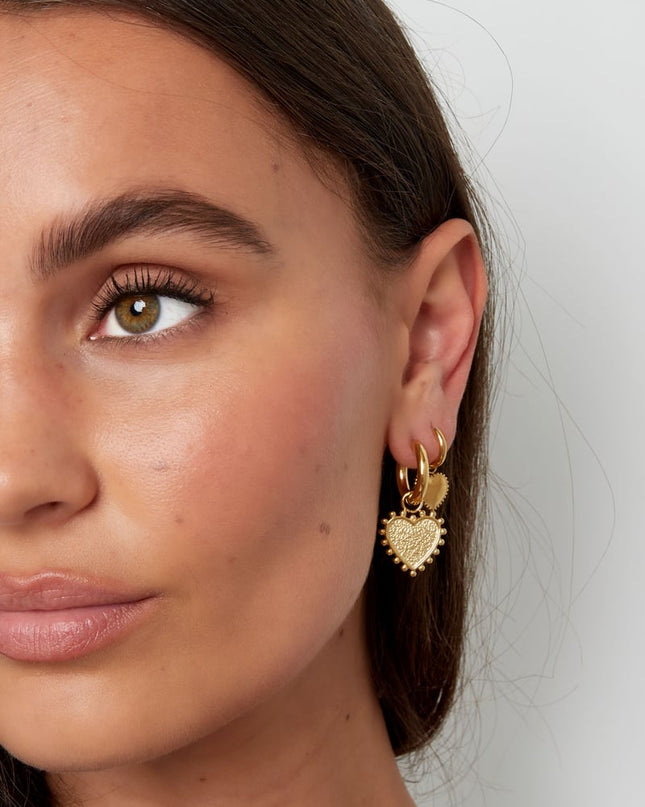 oorbellen versierd hart