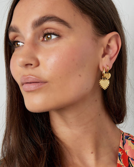 oorbellen versierd hart