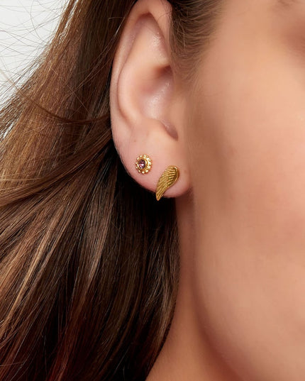 Oorbellensteker vleugel - Goud kleur Stainless Steel