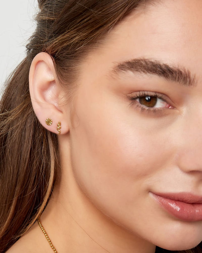 Oorbellensteker slang - zilver Stainless Steel