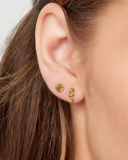 Oorbellensteker slang - zilver Stainless Steel