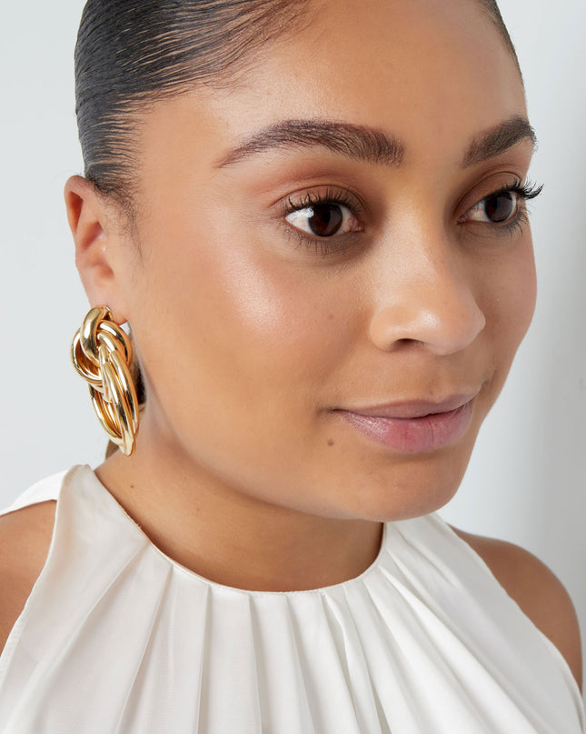 Oorbellen verschillende hoops - Goud kleur Metaal