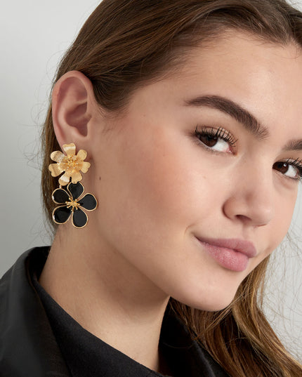 oorbellen 2 keer bloem