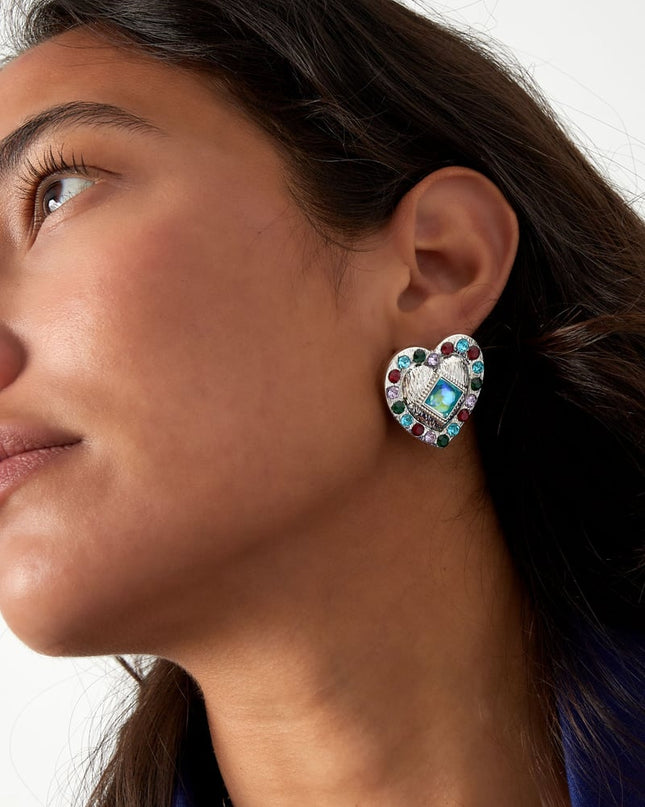 oorbellen kleurrijk hart