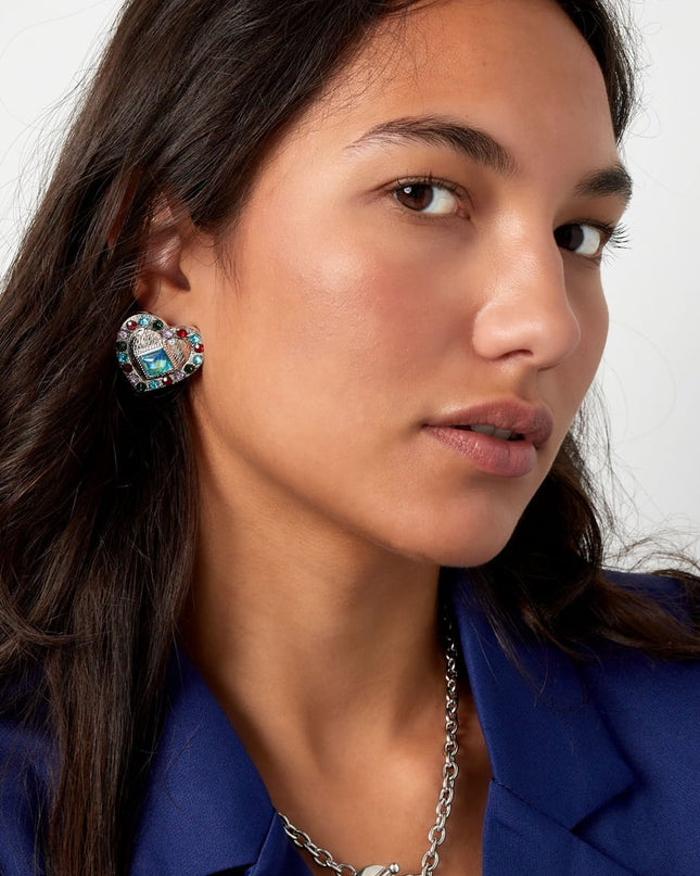 oorbellen kleurrijk hart