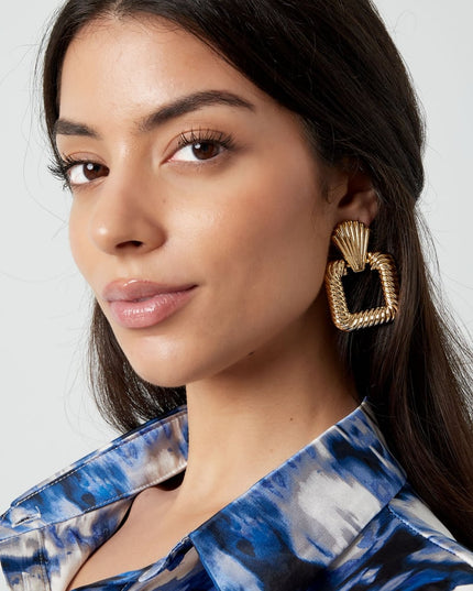 oorbellen shiny vierkant