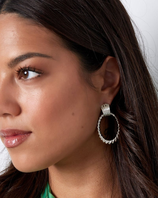 Oorbellen gekruld - zilver Alloy