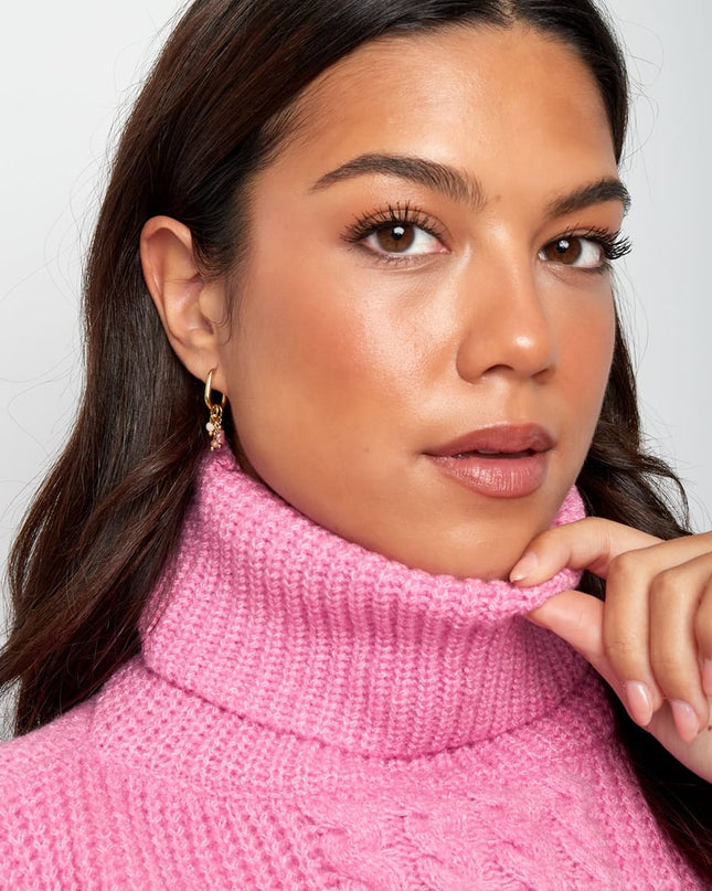 oorbel met zwarte kralen