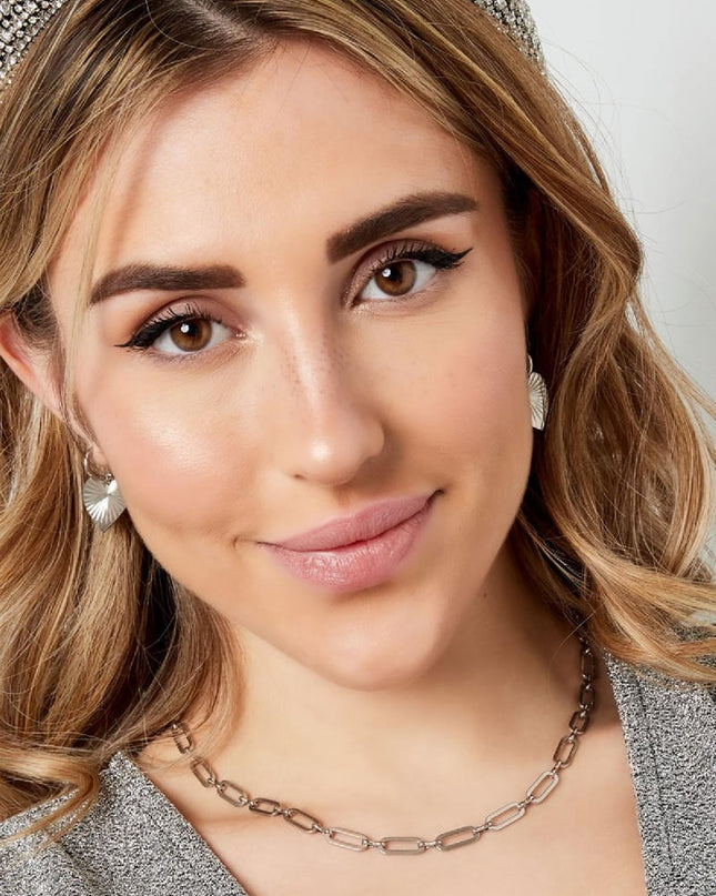 Oorbellen met hart Goud kleur Stainless Steel