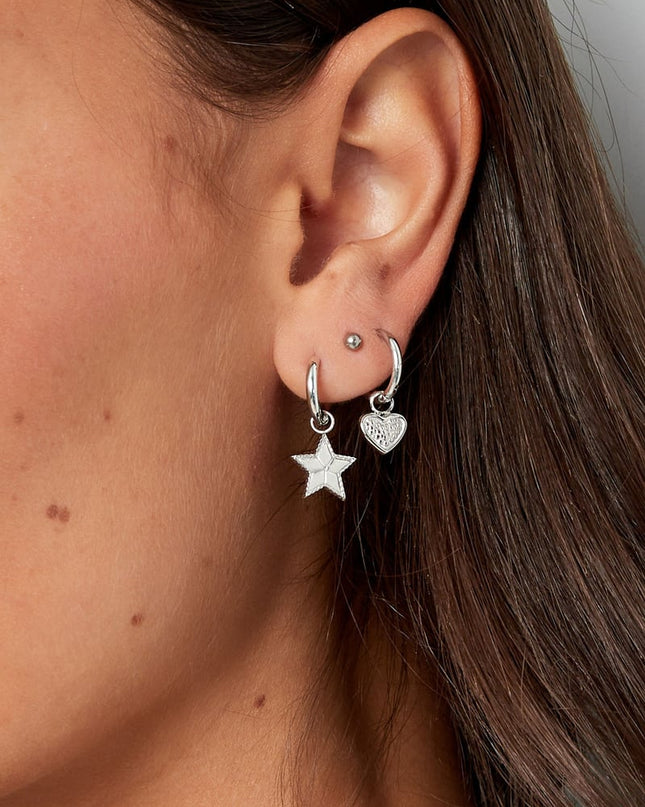 oorbellen ster met print