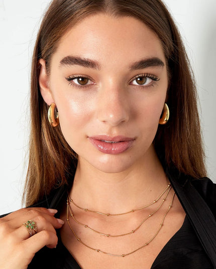 oorbellen basic dikke halve maan