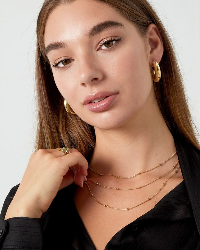 oorbellen basic dikke halve maan