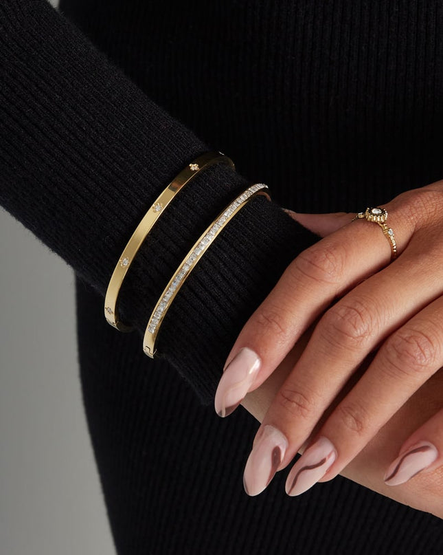 Slavenarmband dunne steentjes