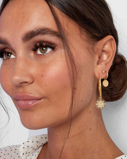 oorbellen zirkonen coin