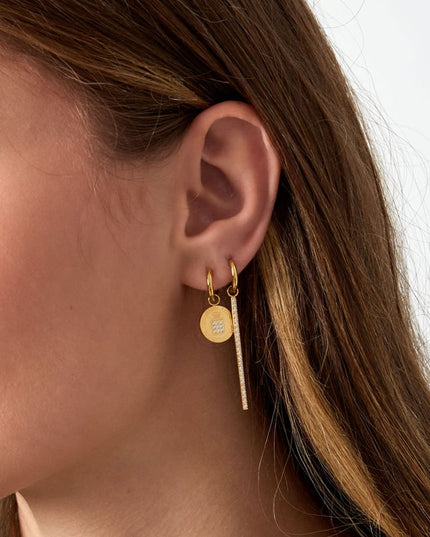 oorbellen zirkonen rij