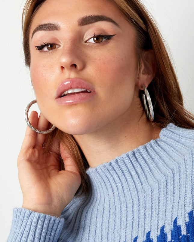 oorbellen gedraaid relief groot