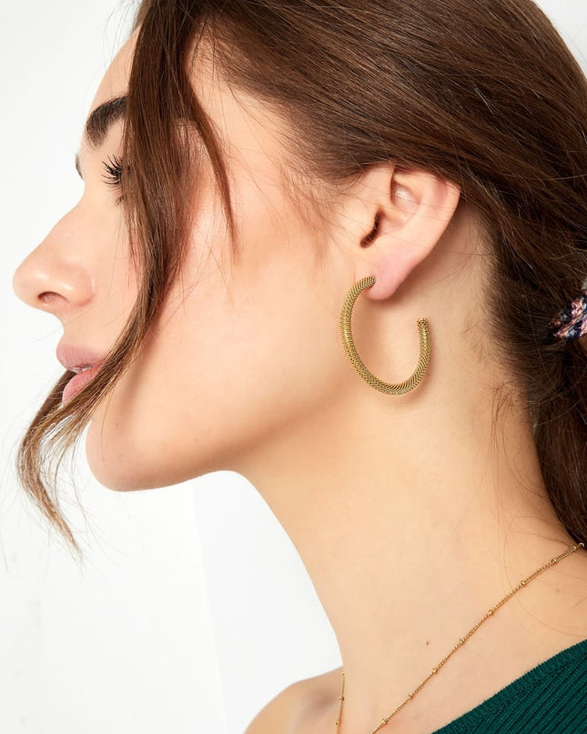 oorbellen rond met print