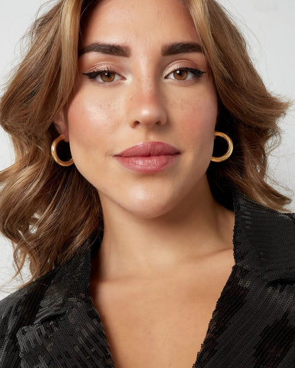 oorbellen rond streepjes klein