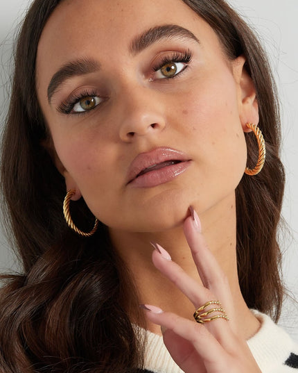 Oorbellen gedraaid dik medium