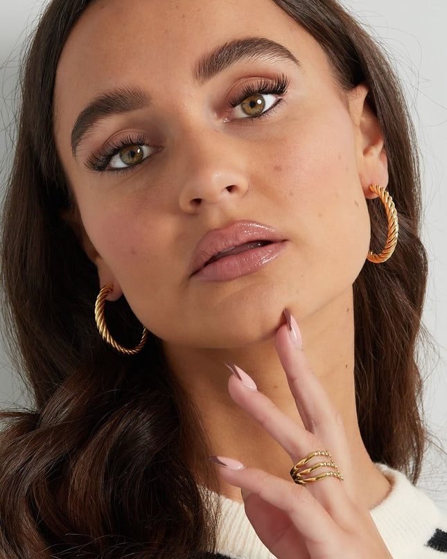 Oorbellen gedraaid dik medium