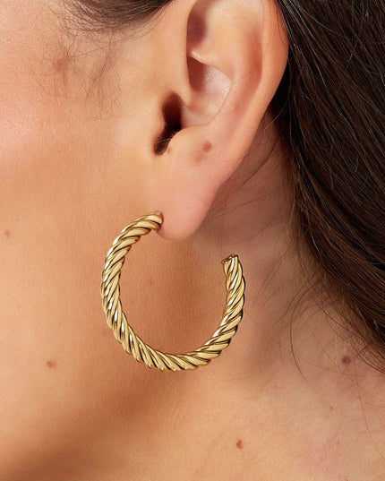 Oorbellen gedraaid dik medium