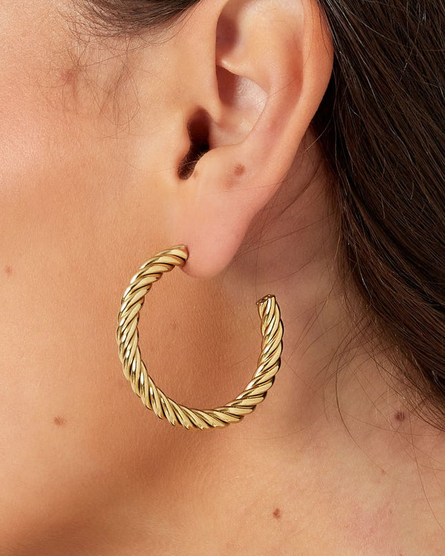 Oorbellen gedraaid dik medium