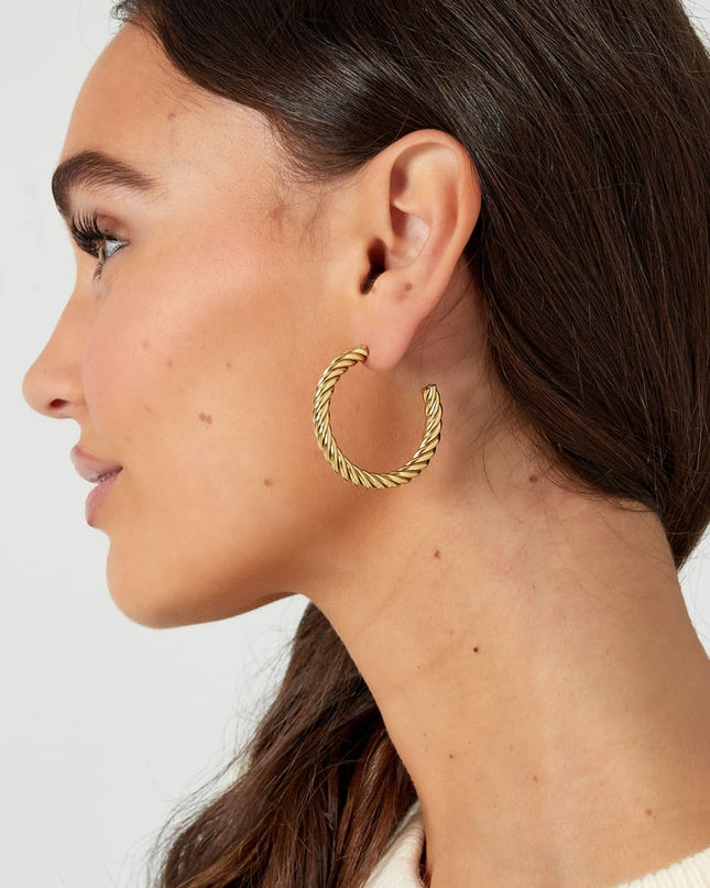 Oorbellen gedraaid dik medium