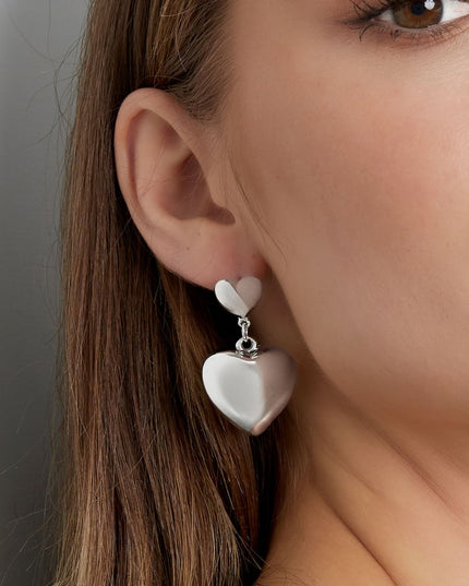 oorbellen dubbel hart