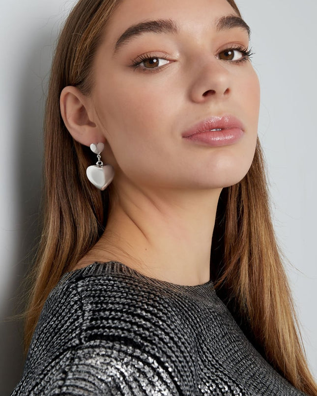 oorbellen dubbel hart