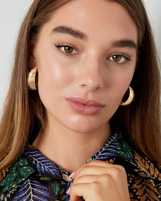 oorbellen grove streepjes print