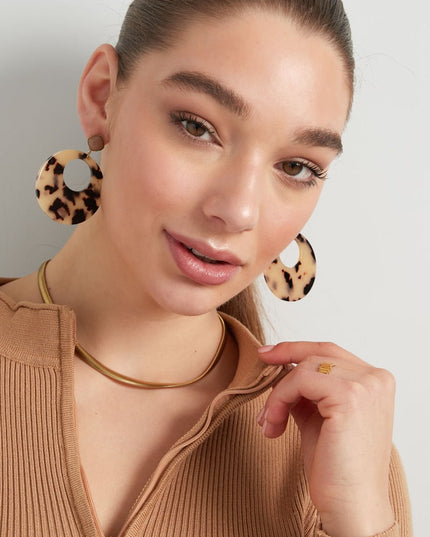 Oorbellen rond met print