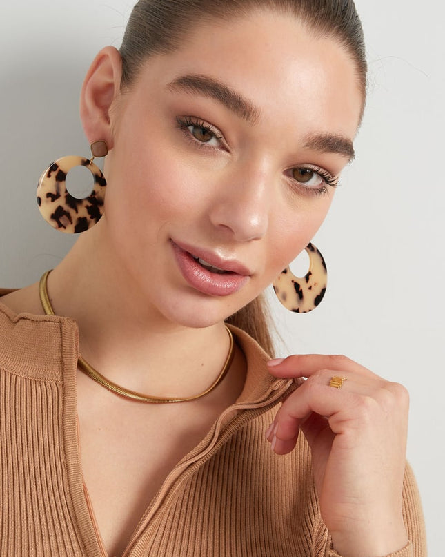 Oorbellen rond met print