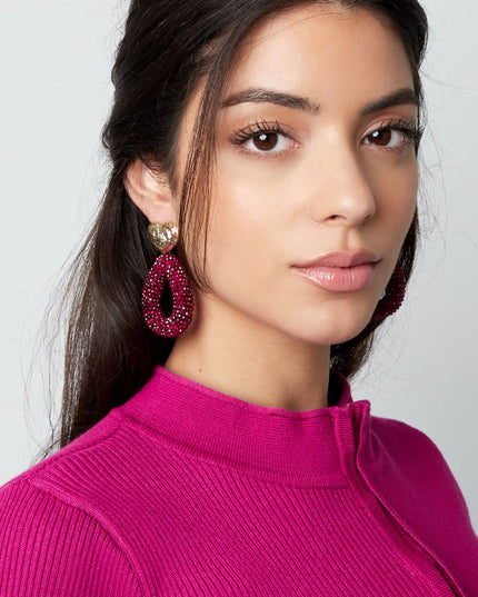 Oorbellen kraaltjes ovaal