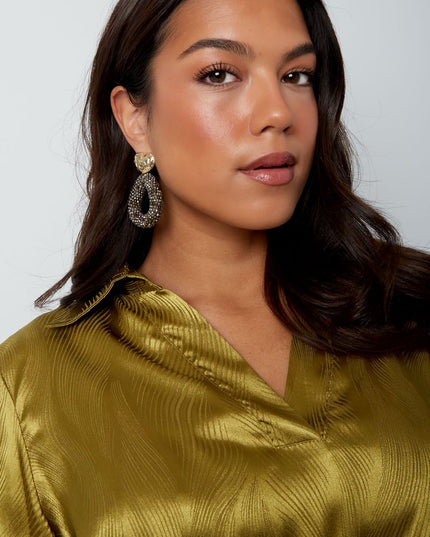 Oorbellen kraaltjes ovaal