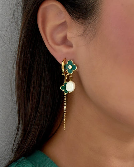 oorbellen posh spice - groen 