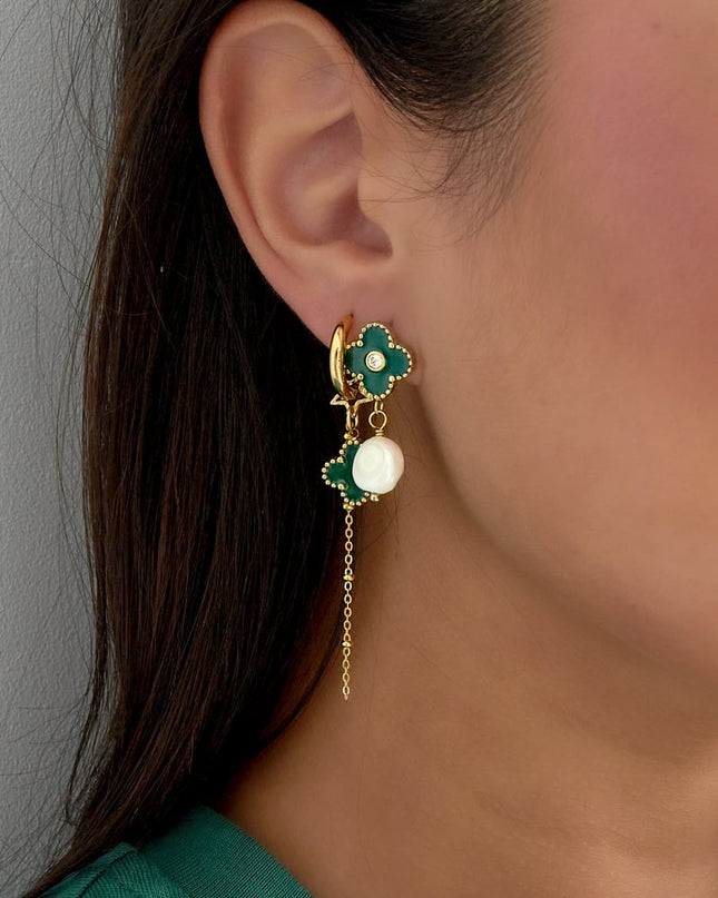 oorbellen posh spice - groen 