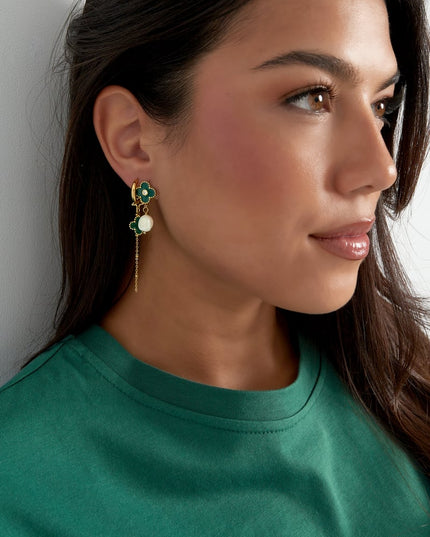 oorbellen posh spice - groen 