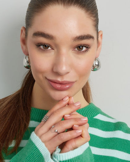 oorbellen maan grote stippen