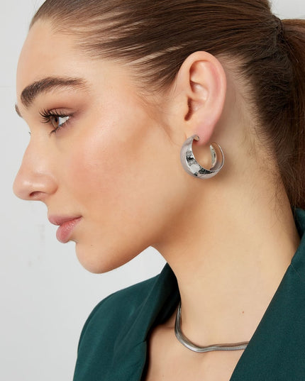 oorbelen geborsteld breed