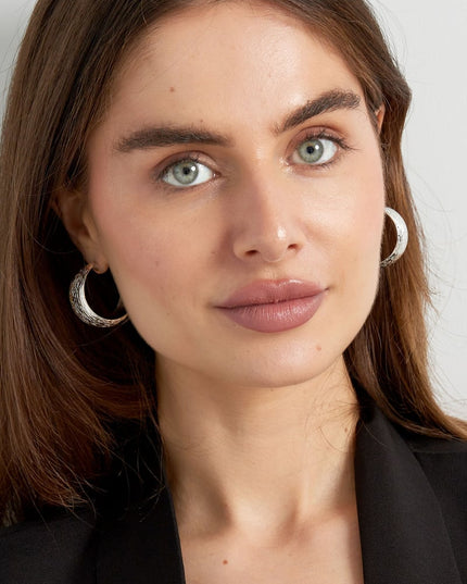 oorbellen maan geborsteld