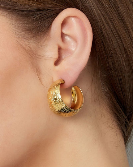 oorbellen maan geborsteld